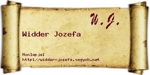 Widder Jozefa névjegykártya